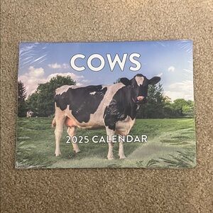 Cows 2025 Calendar - Black and White